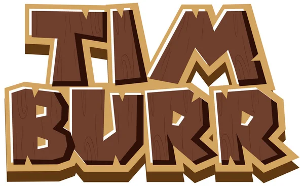 Timburr Logo Diseño Texto Ilustración — Vector de stock