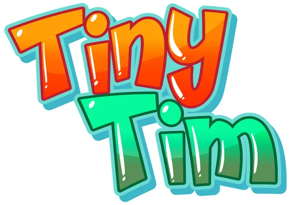 Tiny Tim Logo Diseño Texto Ilustración — Archivo Imágenes Vectoriales