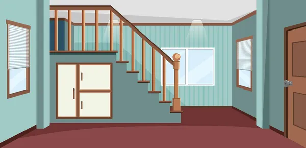 Ilustración Diseño Interior Habitación Vacía — Vector de stock