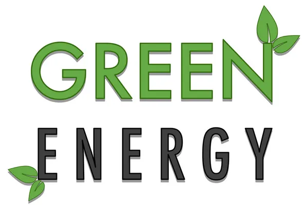Ilustración Cartel Energía Verde — Vector de stock