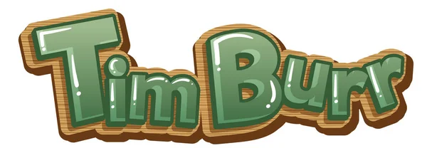 Timburr Logo Text Design Illustration — Stock Vector
