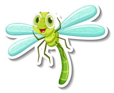 Yusufçuk hayvan çizgi film çıkartması çizimi