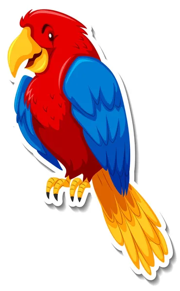 Pequeño Pájaro Animal Dibujos Animados Etiqueta Ilustración — Vector de stock
