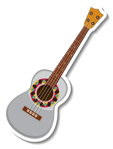 Guitare Mexicaine Instrument Musique Dessin Animé Illustration — Image vectorielle