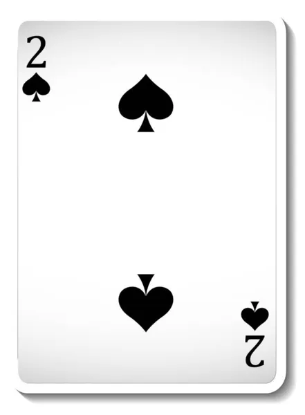 Dos Espadas Jugando Las Cartas Ilustración Aislada — Vector de stock