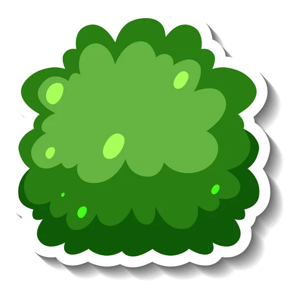 Зеленый Куст Иллюстрации Стиле Мультфильма — стоковый вектор