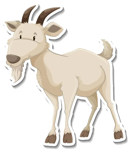 Goat Farm Animal Cartoon Sticker Illustration — Stock Photo, Image