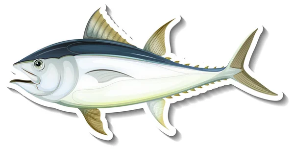 Atlantic Bluefin Tuna Sticker White Background Illustration — Stock Photo, Image