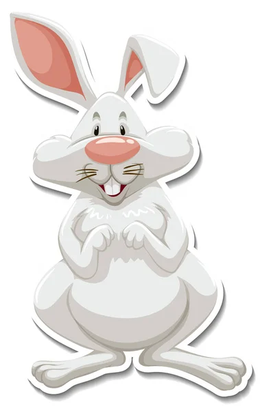 白の背景イラストのウサギの漫画キャラクター — ストック写真