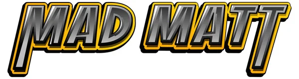 Ilustración Diseño Texto Logo Mad Matt — Foto de Stock