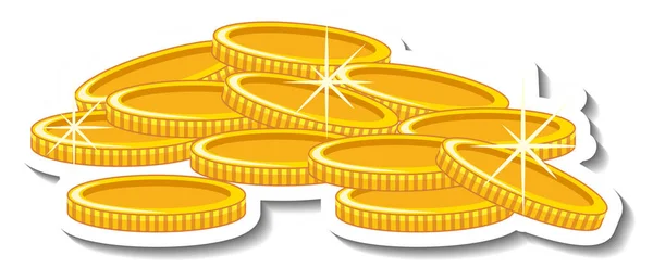 Gold Coins White Background Illustration — Stock Photo, Image