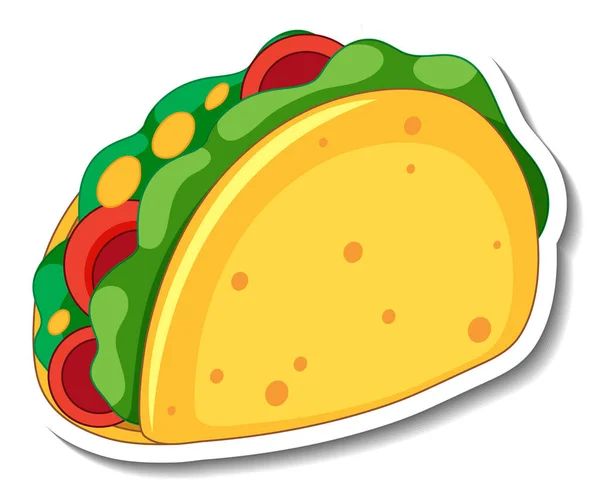 Taco Viande Légumes Dessin Animé Illustration — Photo