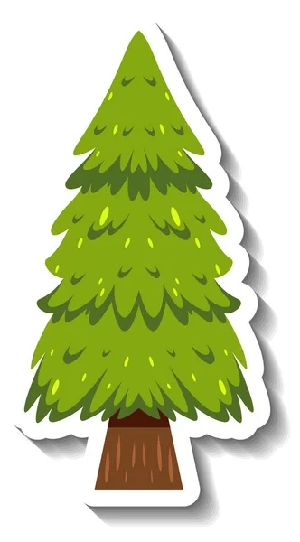 Isolated Pine Tree Sticker Illustration — Stock Photo, Image