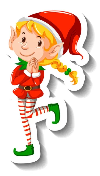 Natal Elfo Desenho Animado Personagem Ilustração — Fotografia de Stock