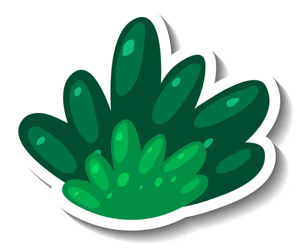 Green Bush Cartoon Style Illustration — Stock Photo, Image