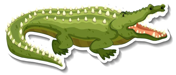 Krokodil Wild Dier Cartoon Sticker Illustratie — Stockfoto