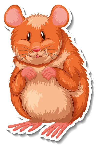 Hamster Тварин Мультфільм Наклейка Ілюстрація — стокове фото