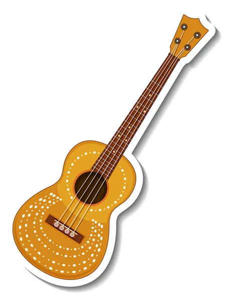 Mexikói Gitár Hangszer Karikatúra Illusztráció — Stock Vector