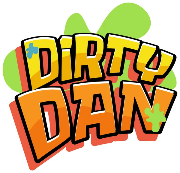Dirty Dan Logo Diseño Texto Ilustración — Vector de stock