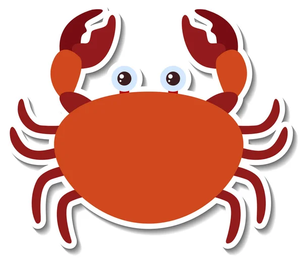 Crabe Animal Mer Dessin Animé Illustration — Image vectorielle