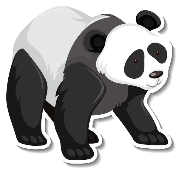 Panda Dier Cartoon Sticker Illustratie — Stockvector