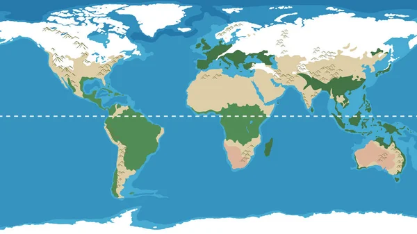 Diseño Miniatura Con Ilustración Mapa Del Mundo — Vector de stock