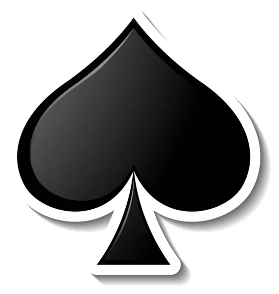 Spade Playing Card Symbol Illustration — Vettoriale Stock