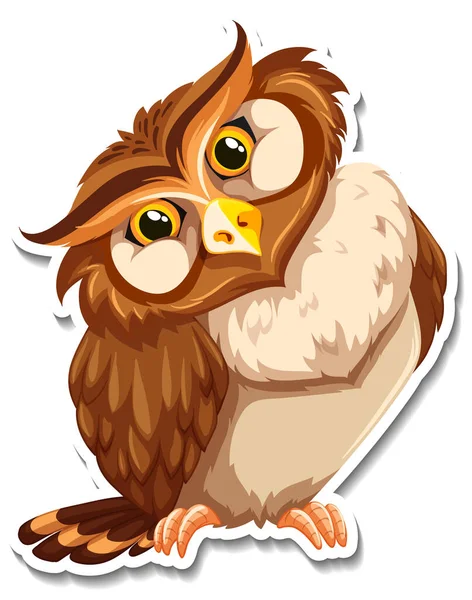Brown Owl Bird Classion Character — стоковий вектор