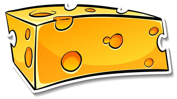 Maasdam Cheese Cartoon Style Illustration — Image vectorielle