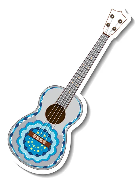 Mexikanische Gitarre Musikinstrument Karikatur — Stockvektor