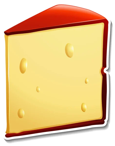 Gauda Cheese Cartoon Style Illustration — Stock Vector