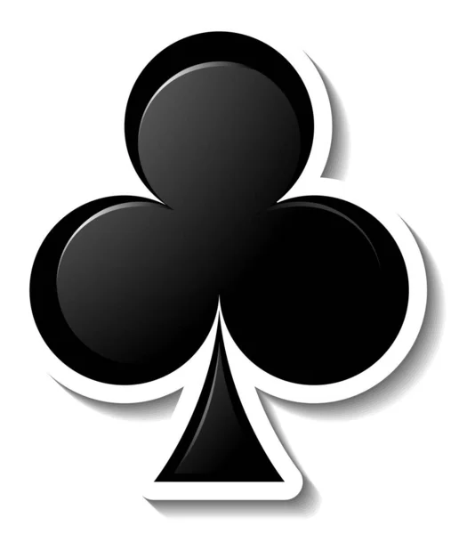 Club Playing Card Symbol Illustration — Vettoriale Stock