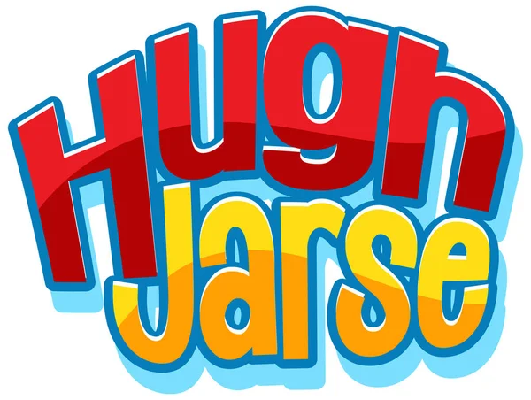 Hugh Jass Logo Diseño Texto Ilustración — Vector de stock