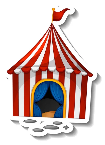 Circus Tent Cartoon Style Isolated Illustration — 스톡 벡터