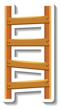 Tahta merdiven beyaz arkaplan resimlerinde izole edildi