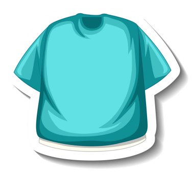 Etiket mavisi tişört ve katman çizimi