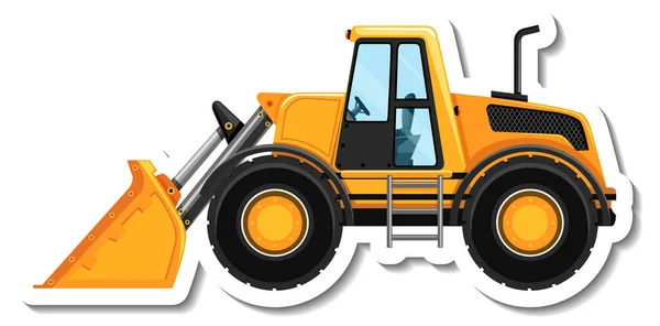 Skid Steer Cartoon Style Illustration — Vetor de Stock