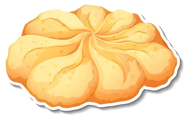 Biscuit Lait Isolé Illustration Style Dessin Animé — Image vectorielle