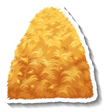 Beyaz arkaplan illüstrasyonunda saman yığını