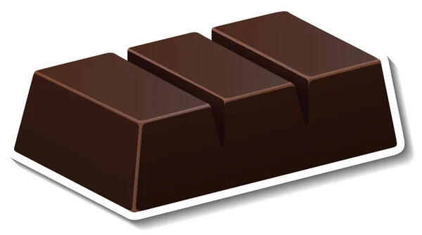 Dark Chocolate Bar Isolated Illustration — 图库矢量图片