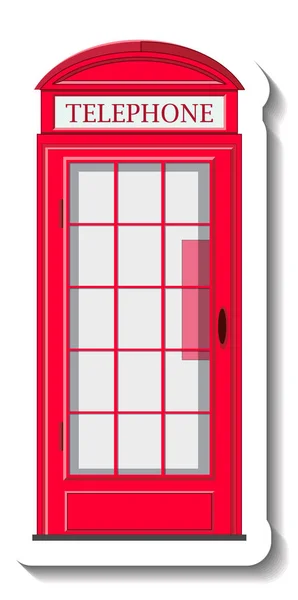 Telephone Box Cartoon Style Illustration — Stockový vektor