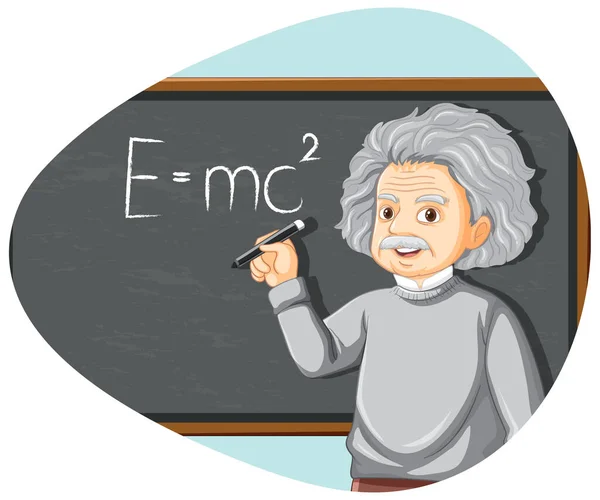 Albert Einstein Est Illustration Formule Équivalence Énergie Masse — Image vectorielle