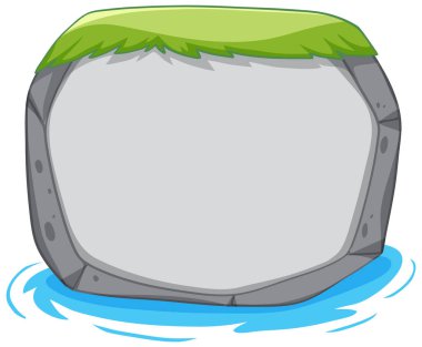 Boş taş tahtası izole edilmiş çizim