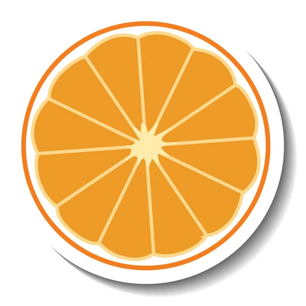 Oranye Diiris Dalam Ilustrasi Gaya Kartun - Stok Vektor