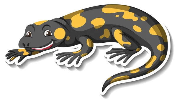 Autocollant Dessin Animé Animal Gecko Illustration — Image vectorielle