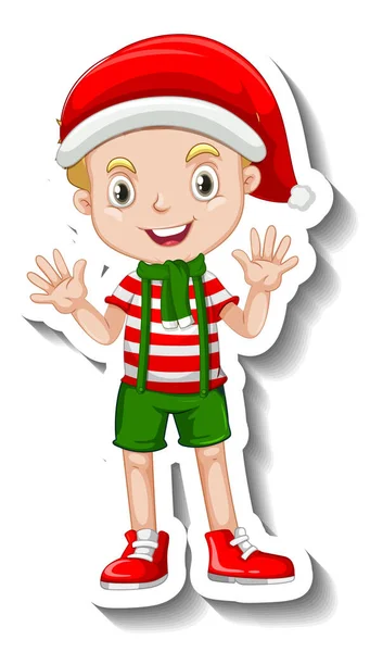 Chłopiec Świątecznych Kostiumach Ilustracja — Wektor stockowy