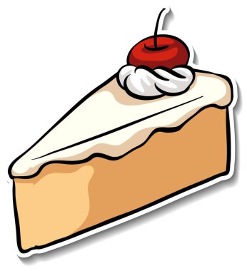 Üzerinde kiraz olan vanilyalı kek.