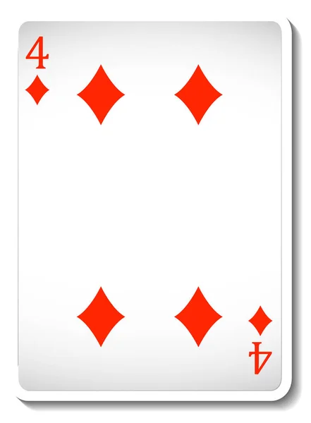 Ace Diamonds Playing Card Изолированная Иллюстрация — стоковый вектор