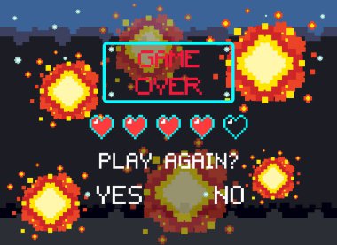 Uzay oyunu kullanıcı arayüzü şablonu çizimi