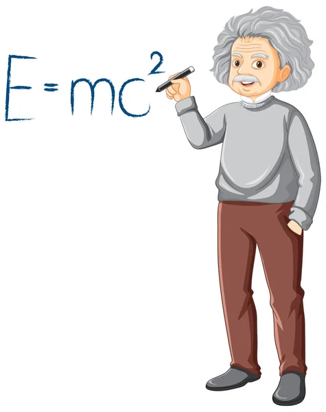 Albert Einstein Est Illustration Formule Équivalence Énergie Masse — Image vectorielle